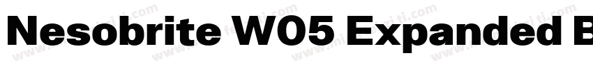 Nesobrite W05 Expanded Black字体转换